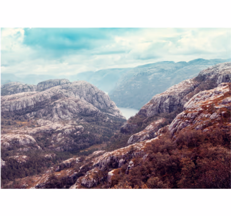 Norske rocky mountains natur fototapet - TenStickers
