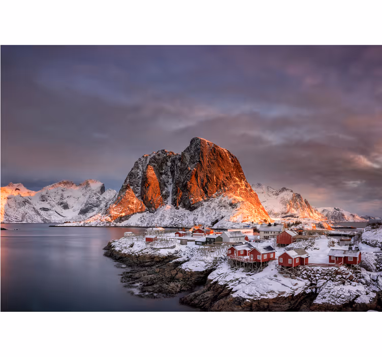 Norsk bjergside natur fototapet - TenStickers