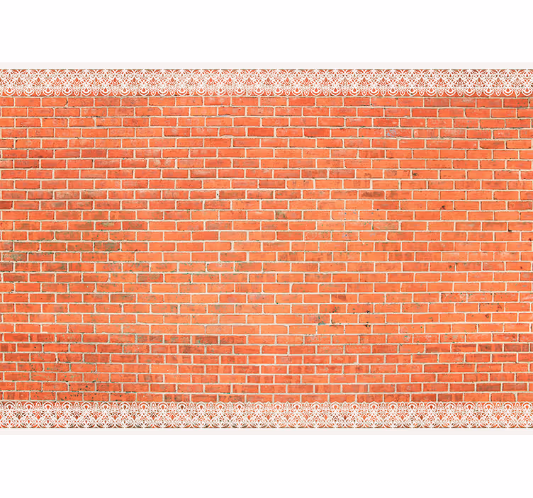 Nøgen mur med dekoration fototapet - TenStickers