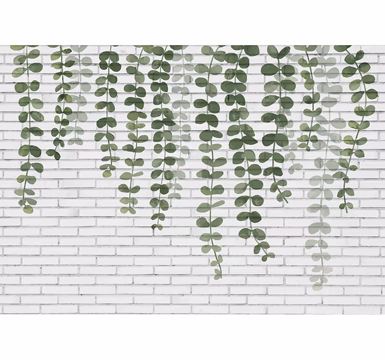 Fototapet træ hængende grønne planter - TenStickers