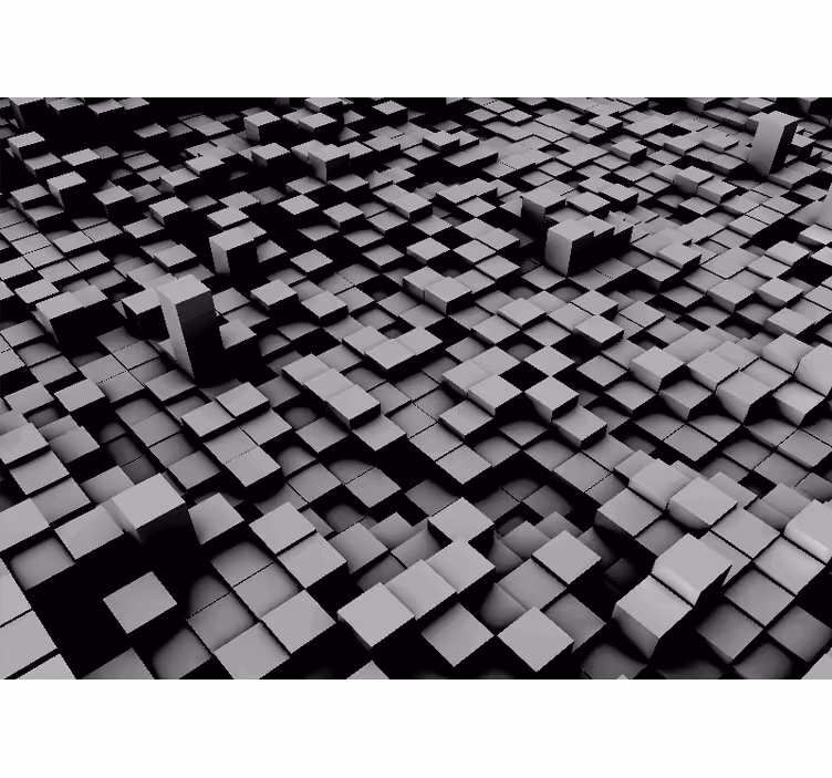 Fototapet abstrakt geometrisk blokformation - TenStickers