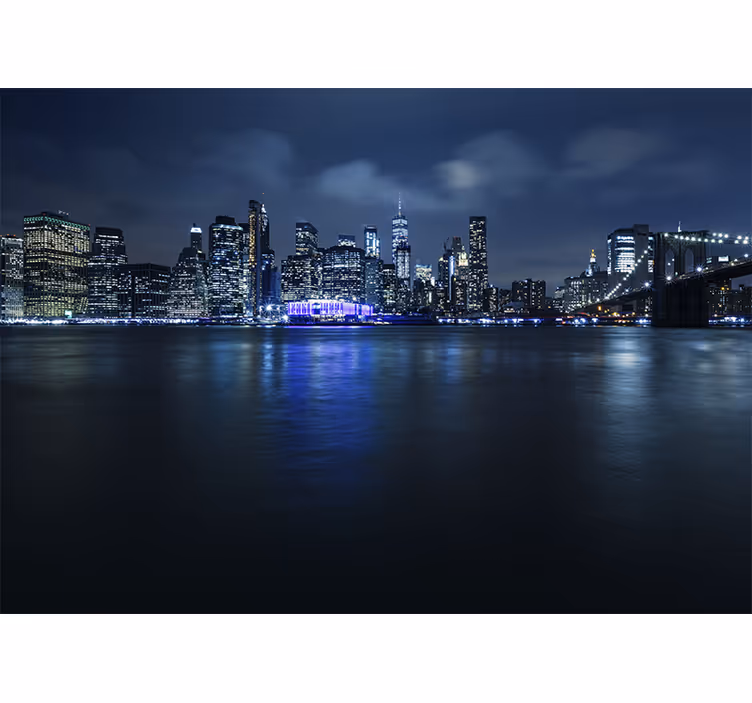 New york fototapet aftenudsigt over byen - TenStickers