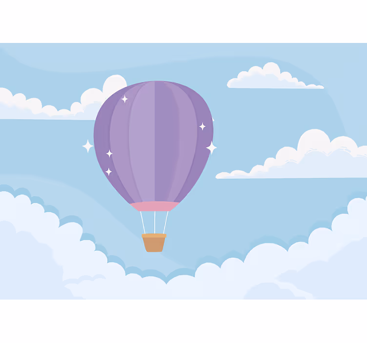 Lyse luftballon himmel skyer fototapeter - TenStickers