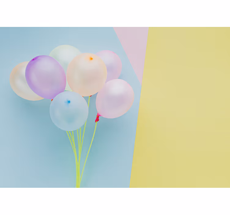 Fototapet til børneværelse farverigt ballonarrangement - TenStickers
