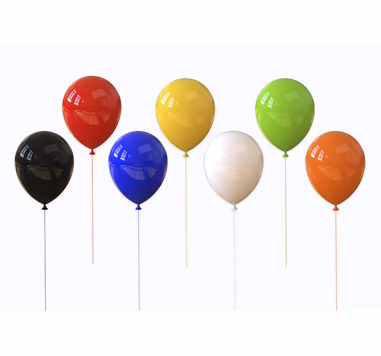 Mønster fototapet farverigt ballonarrangement - TenStickers