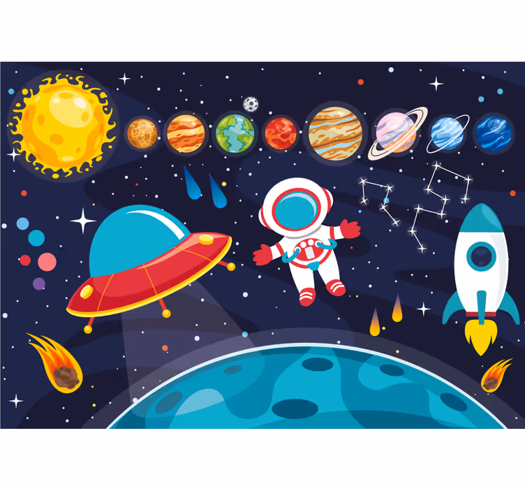 Fantasi fototapet kosmisk quest koncept - TenStickers