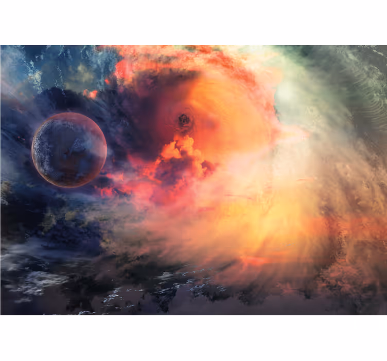 Rummet fototapet kosmisk svulmende nebel - TenStickers