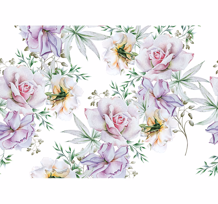Smukt blomsterarrangement fototapet blomster - TenStickers