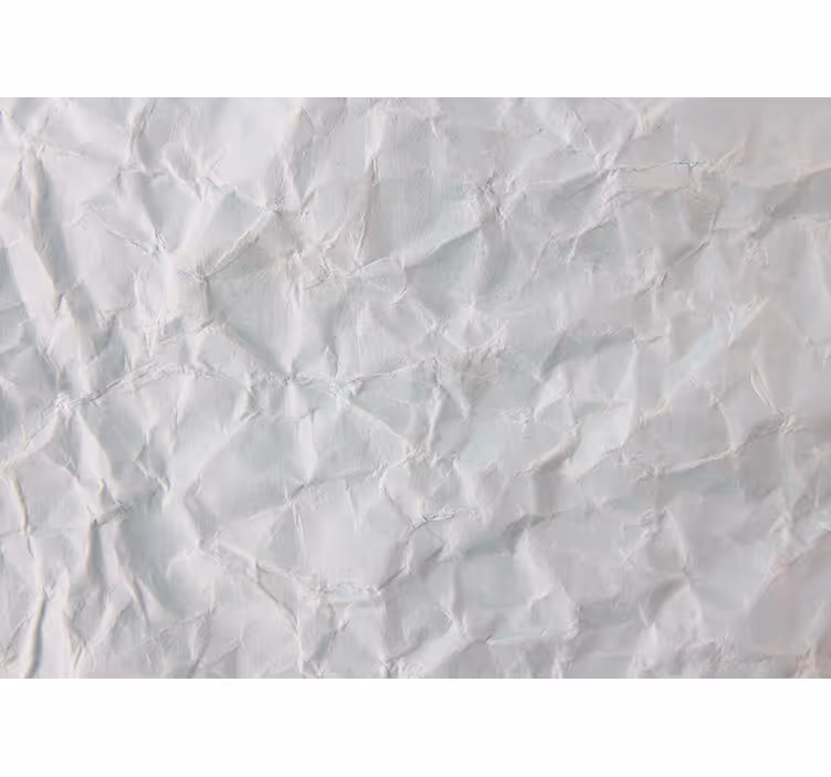 Hvid krøllet papir texure 3d fototapet - TenStickers