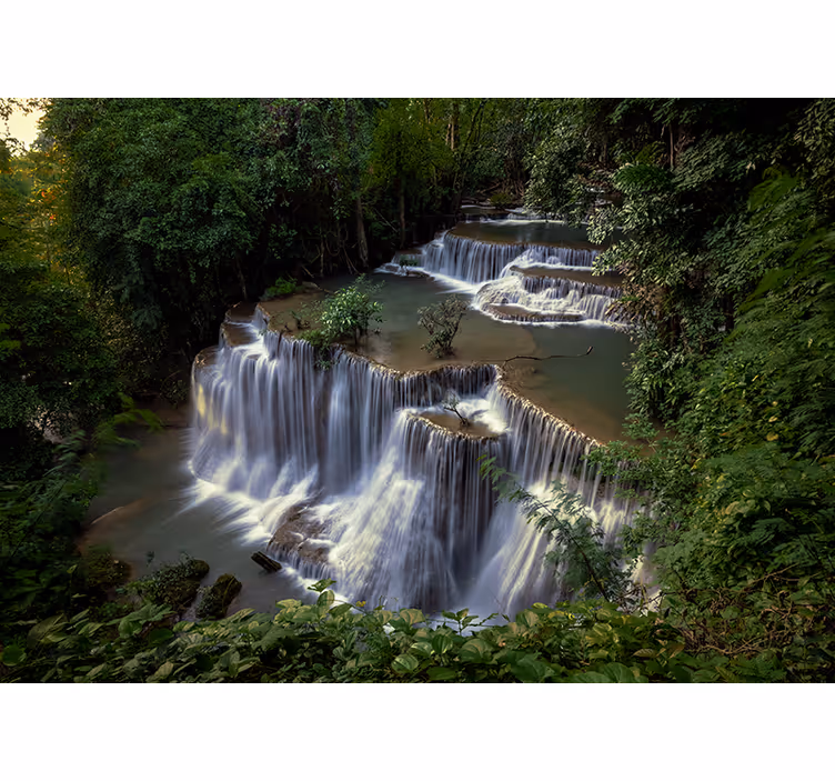 Rolig vandfald tilbagetog natur fototapet - TenStickers
