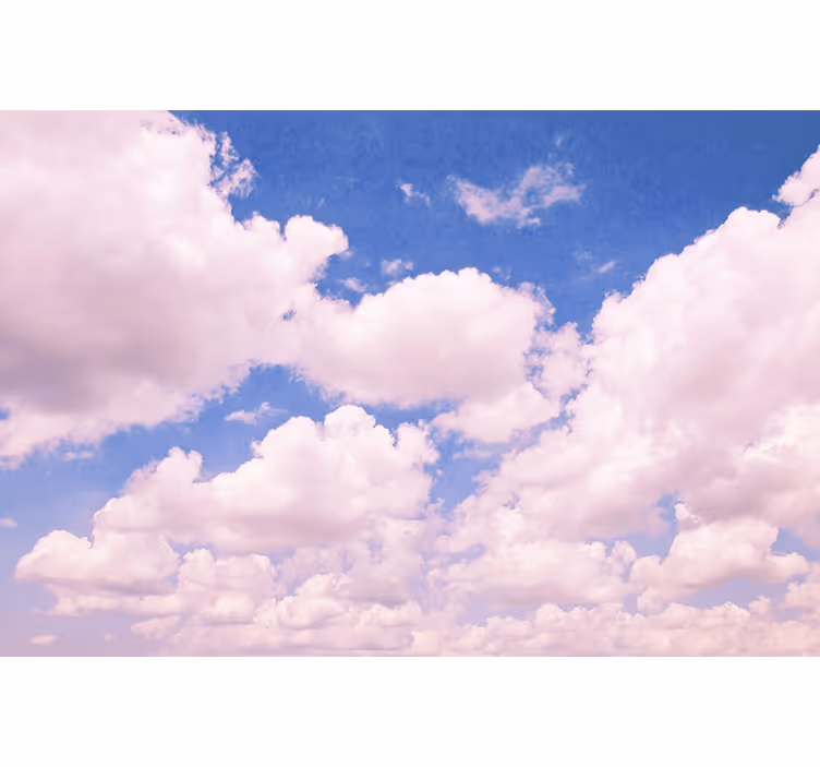 Lyserød himmel med skyer natur fototapet - TenStickers