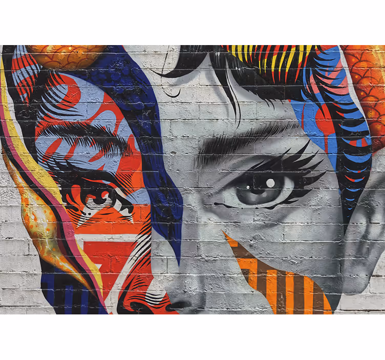 Audrey hepburn graffiti urban art fototapet - TenStickers