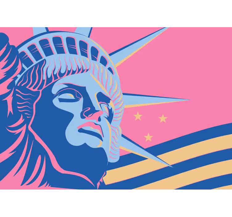 Fototapet af byer liberty monument - TenStickers