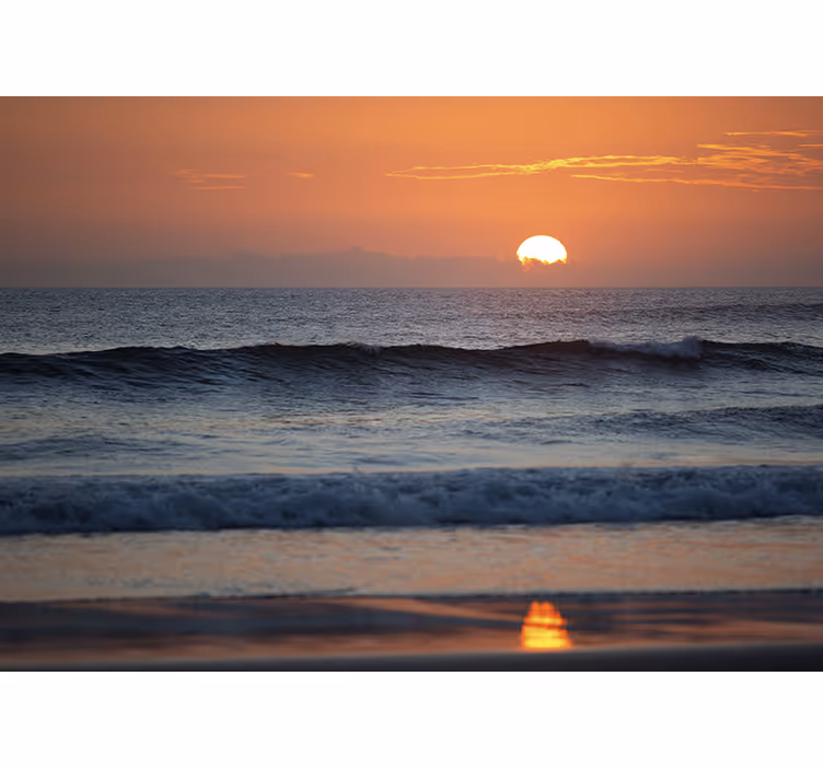 Solnedgang havhorisont fototapet hav - TenStickers