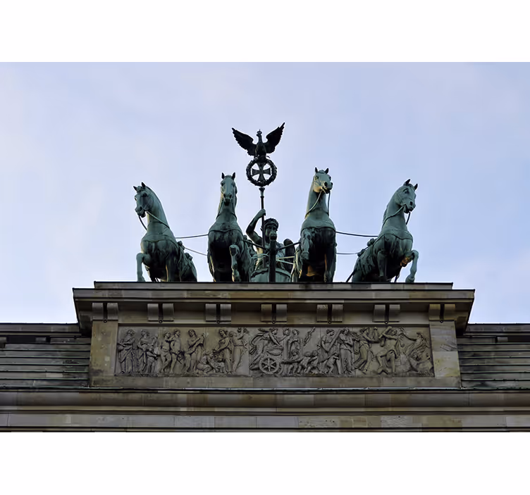 Berlin fototapet brandenburger tor statue - TenStickers