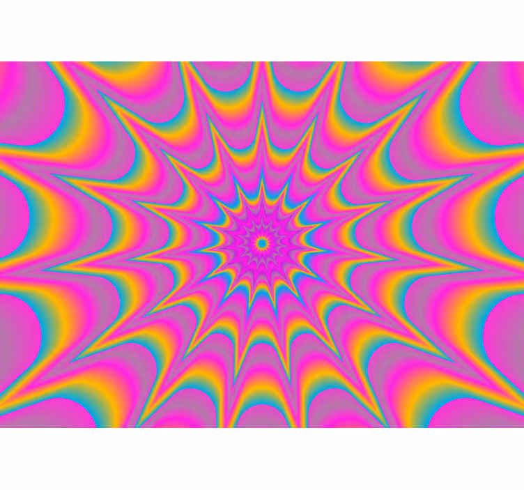 Fototapet abstrakt hypnotisk strålende mønster - TenStickers