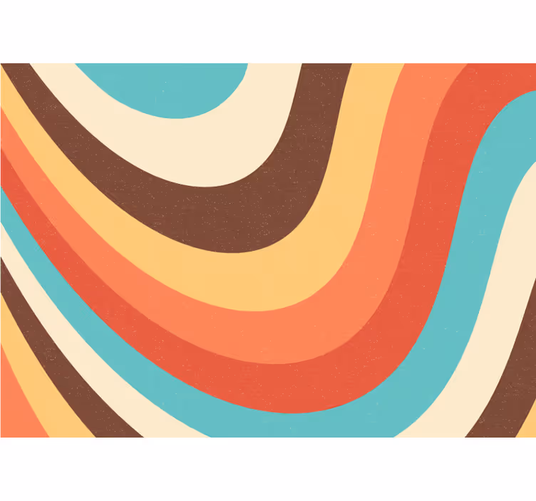 Fototapet abstrakt buede farvebølger - TenStickers