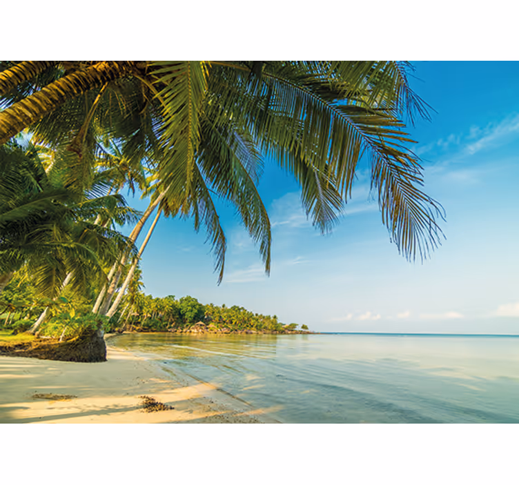 Natur fototapet rolig strandscene - TenStickers