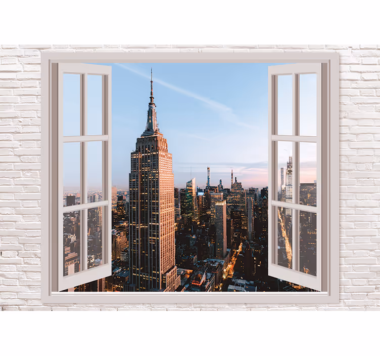 åbent vindue new york fototapet - TenStickers