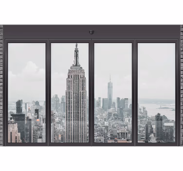 New york fototapet empire state bysilhuet - TenStickers