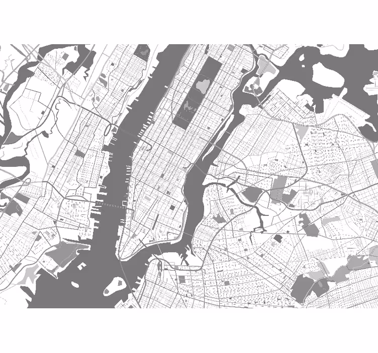 New york fototapet detaljeret kort over new york - TenStickers