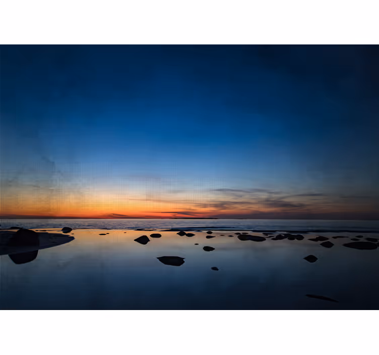 Natur fototapet rolige solnedgangsrefleksioner - TenStickers