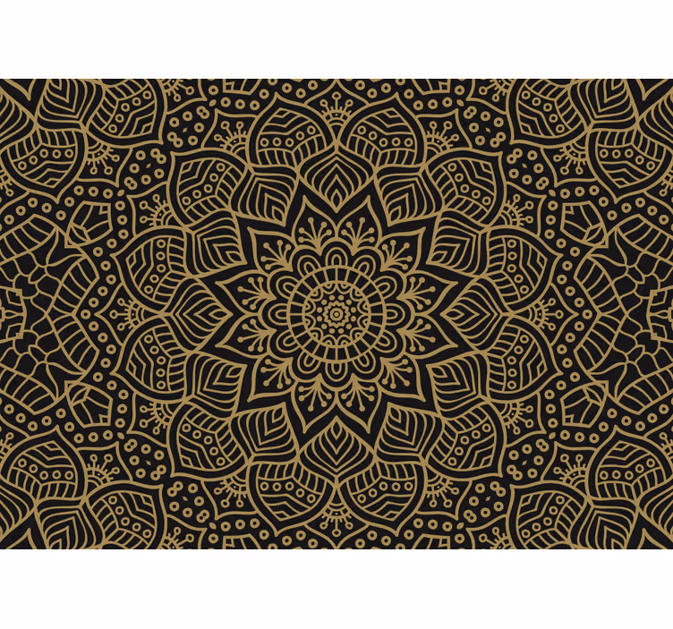 Indisk stil mønster mandala fototapet - TenStickers