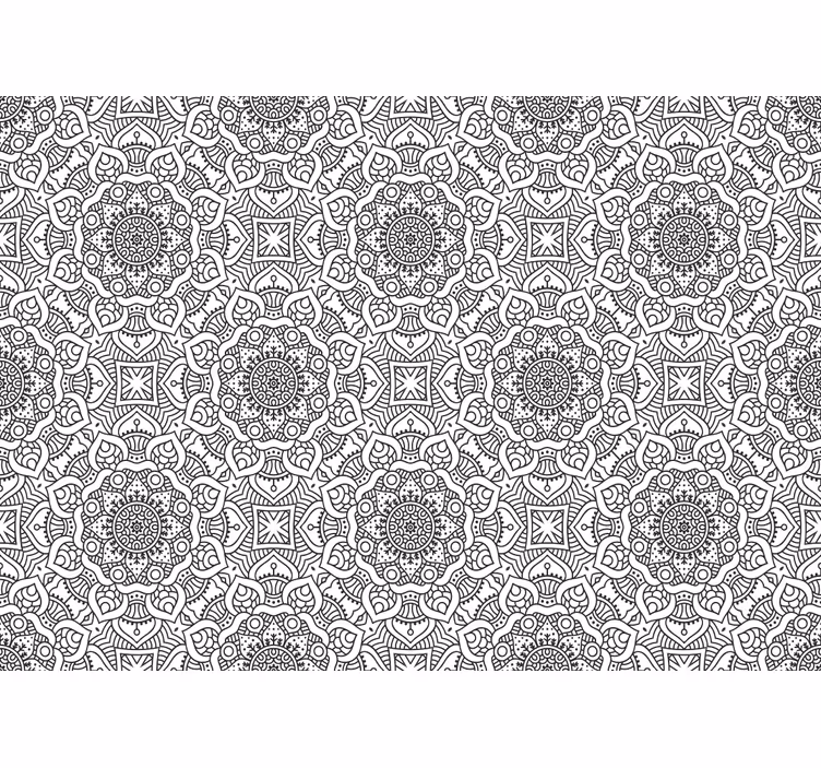 Fototapet mandala med indviklede geometriske mønstre - TenStickers