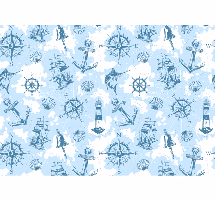 Landskab fototapet marine eventyr elementer - TenStickers