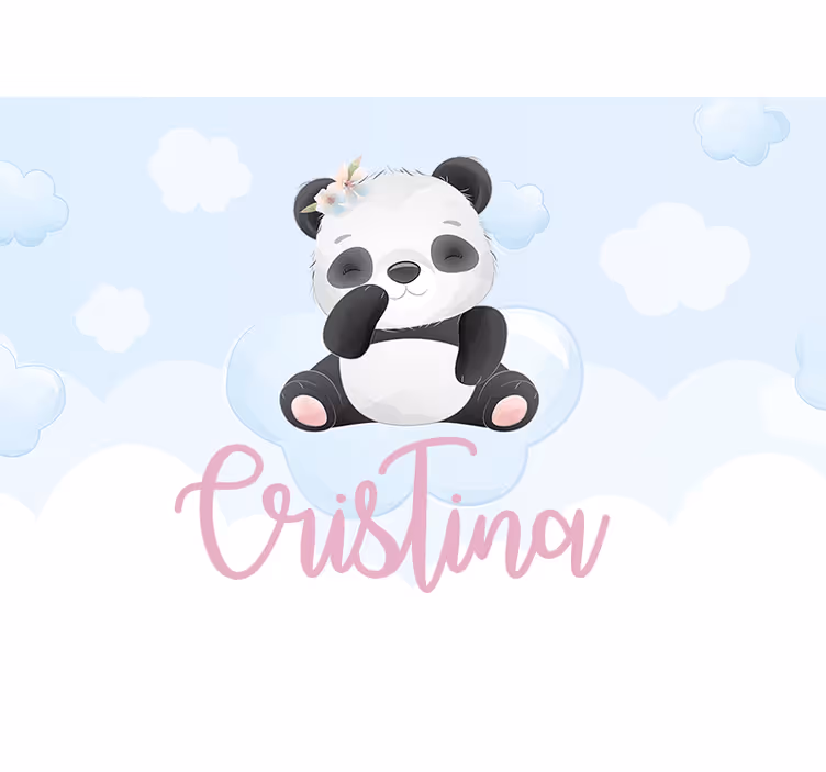 Fototapet dyr søde panda design - TenStickers