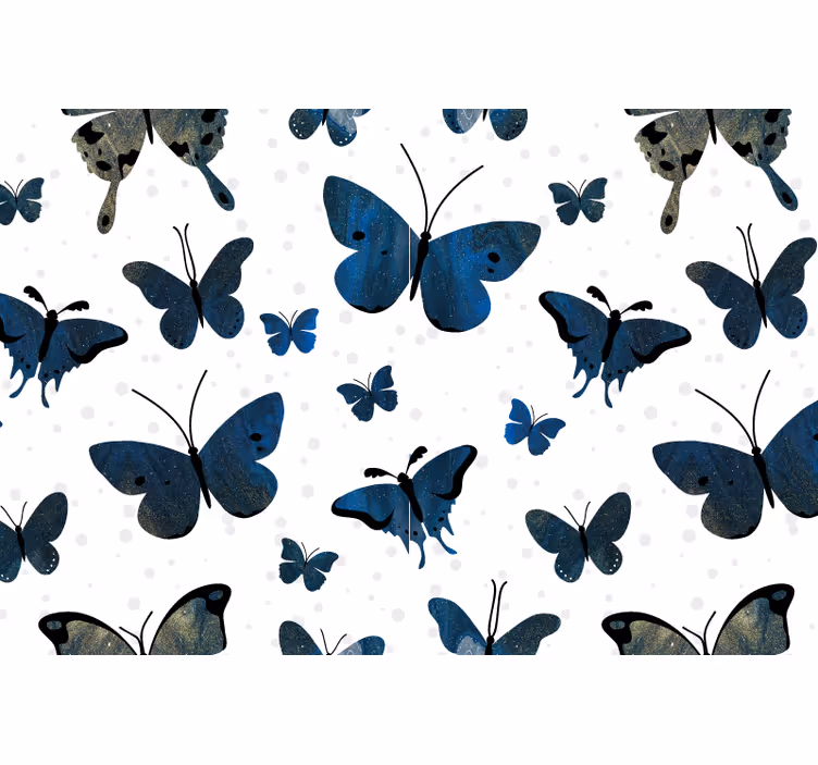 Elegant sommerfugleflyvning fototapet badeværelse - TenStickers