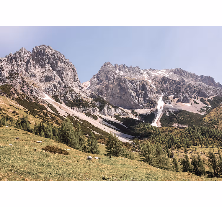 Landskab fototapet alpin ro - TenStickers