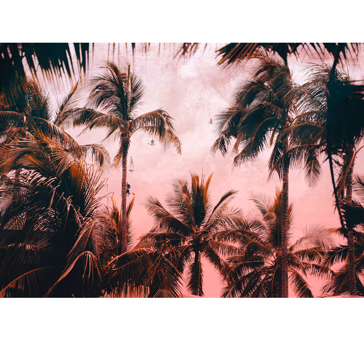 Tropisk palme oase natur fototapet - TenStickers