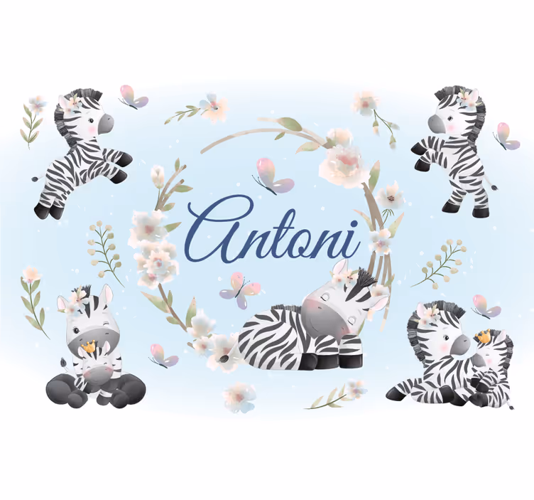 Fototapet dyr zebra legedesign - TenStickers