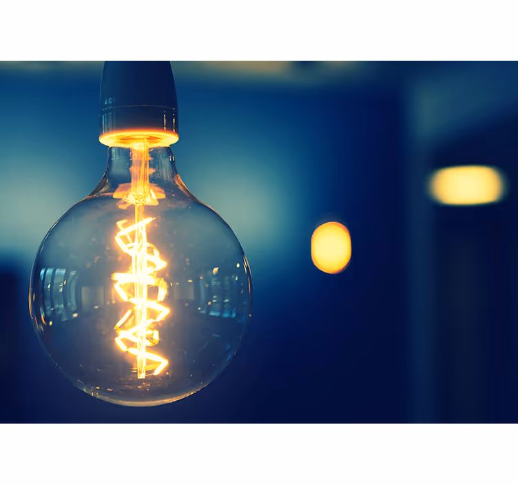 Citat fototapet elegant lampe - TenStickers