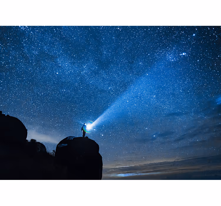 Rummet fototapet stjernehimmel udforskning - TenStickers