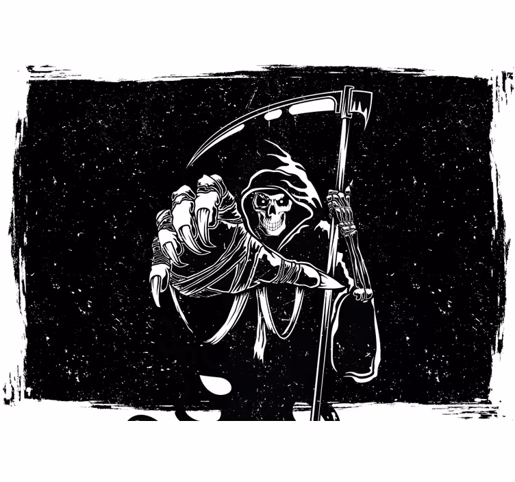 Halloween fototapet med illustration af dødens engel - TenStickers