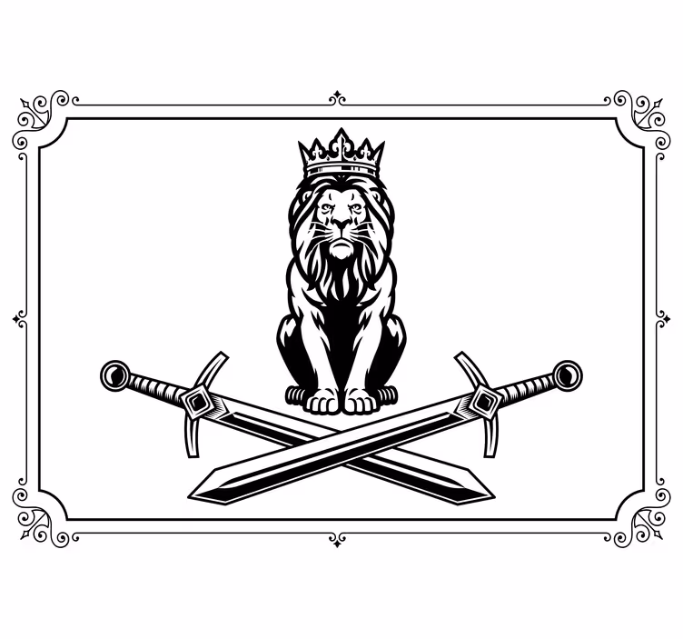 Løve fototapet majestætisk løve ikon - TenStickers