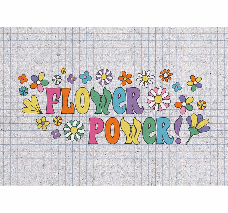 Fototapet blomster med blomsterkraft design - TenStickers