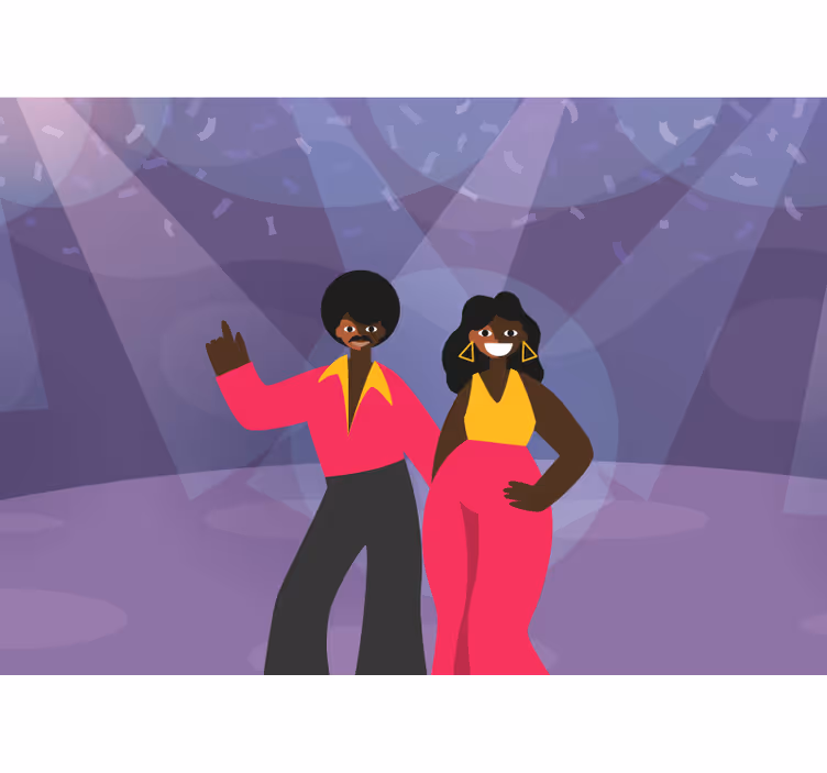 Fototapet musik disco danserpar - TenStickers