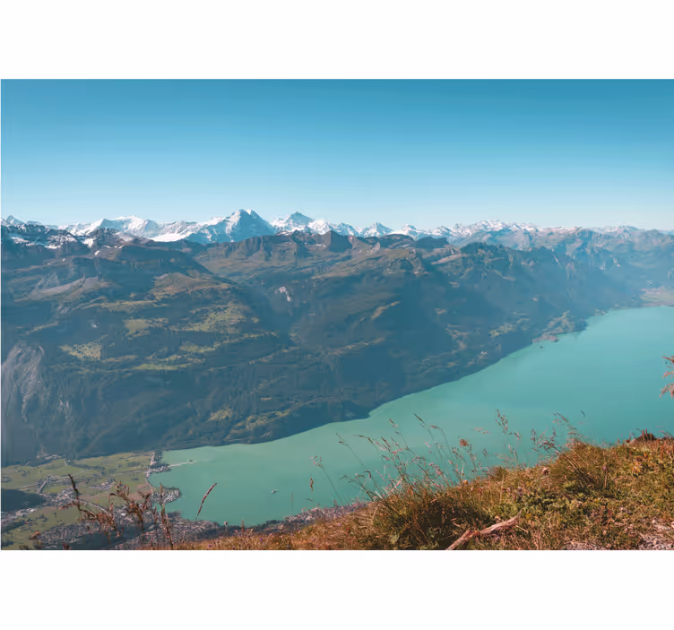 Landskab fototapet alpin søudsigt - TenStickers