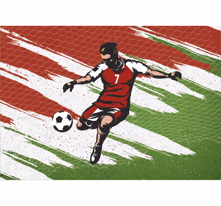 Dansk fodboldspiller scorer fototapet - TenStickers