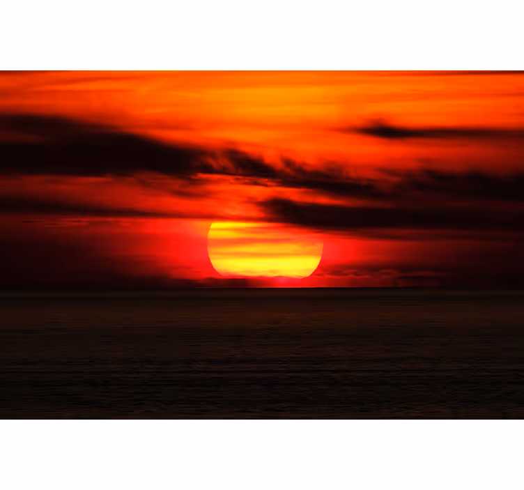 Fototapet himmel med livlig solnedgangsudsigt - TenStickers