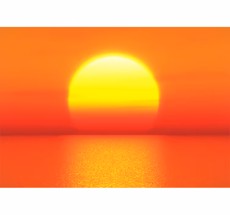 Gul solnedgang æstetiske farver himmel fototapet - TenStickers