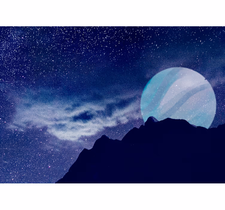 Rummet fototapet stjernehimmel om natten - TenStickers