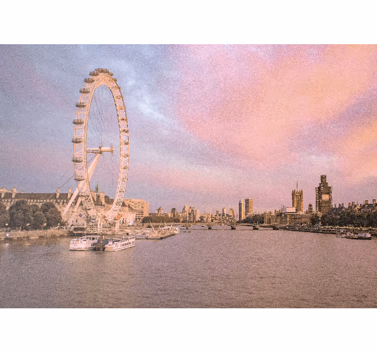 London fototapet med udsigt over london eye - TenStickers