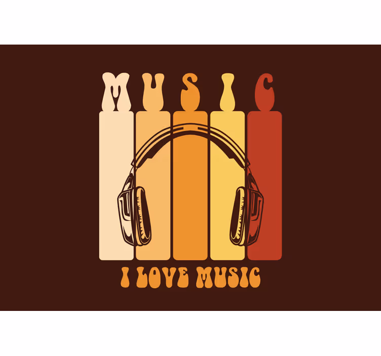 Fototapet musik hovedtelefon grafik - TenStickers