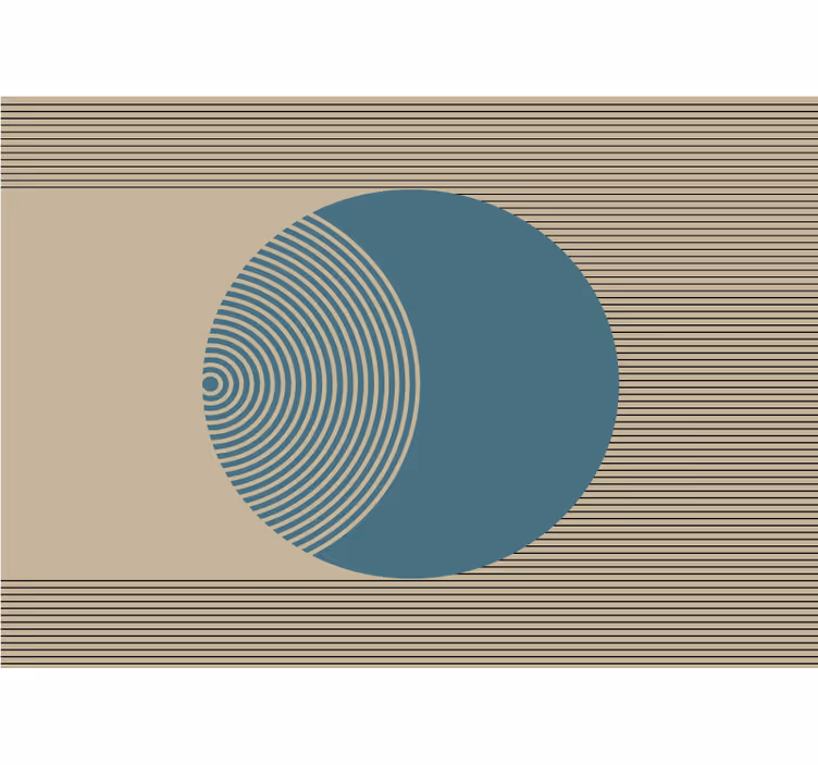 Geometrisk cirkelmønster fototapet abstrakt - TenStickers