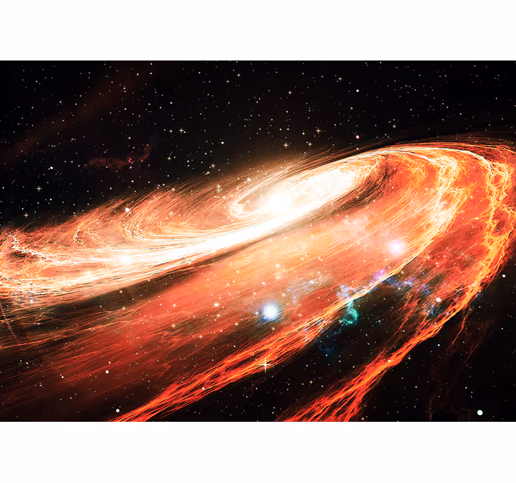 Rummet fototapet galaktisk spiral svømning - TenStickers