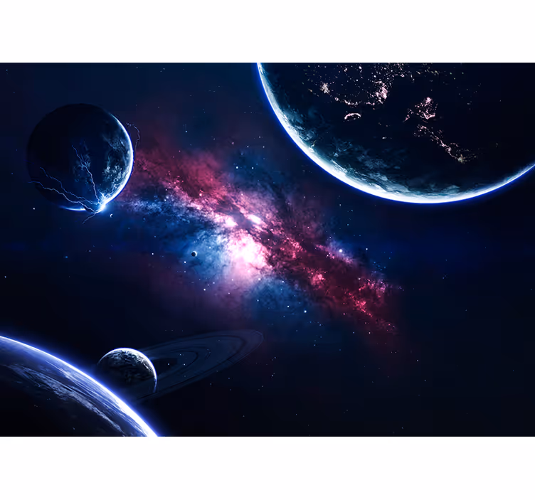 Rummet fototapet kosmisk galakse scene - TenStickers